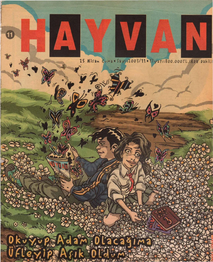 Hayvan Sayı 11 25 Nisan 2003 kapak görseli