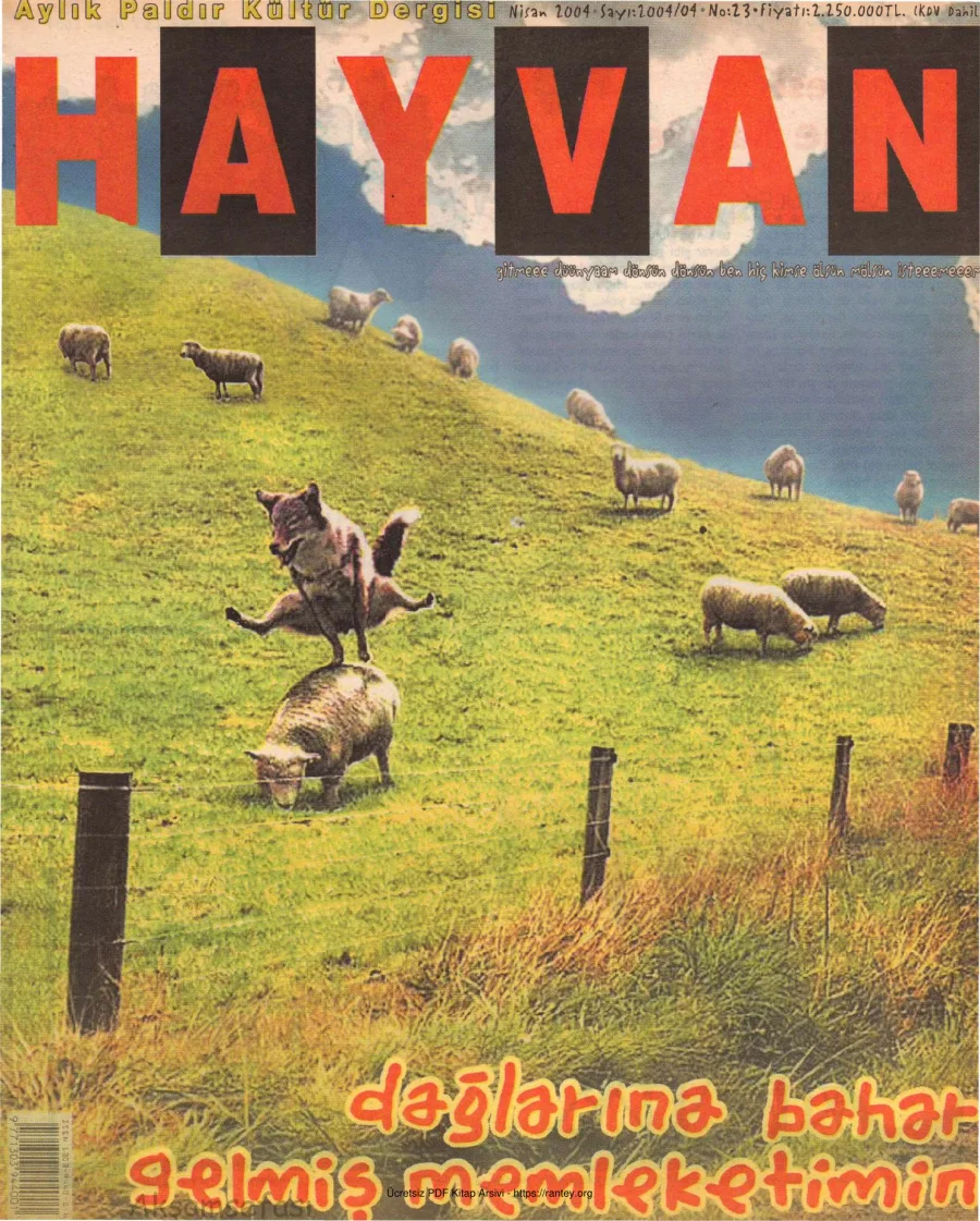 Hayvan Sayı 23 Nisan 2004 kapak görseli