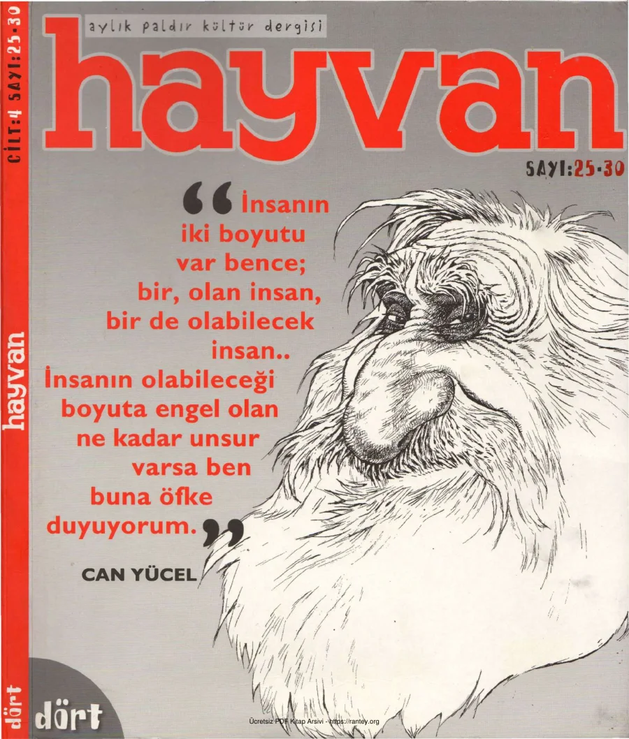 Hayvan Sayı 25 Haziran 2004 kapak görseli