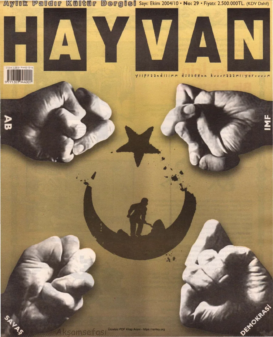 Hayvan Sayı 29 Ekim 2004 kapak görseli