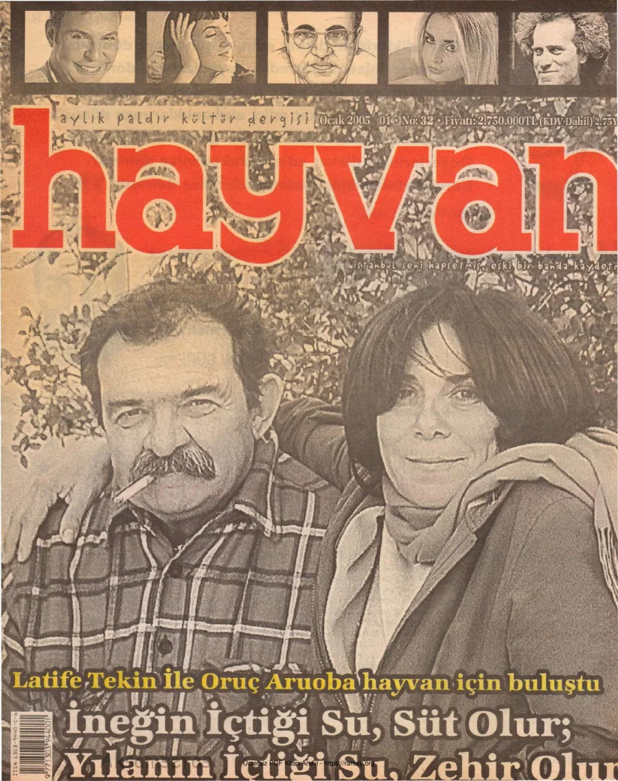 Hayvan Sayı 32 Ocak 2005 kapak görseli