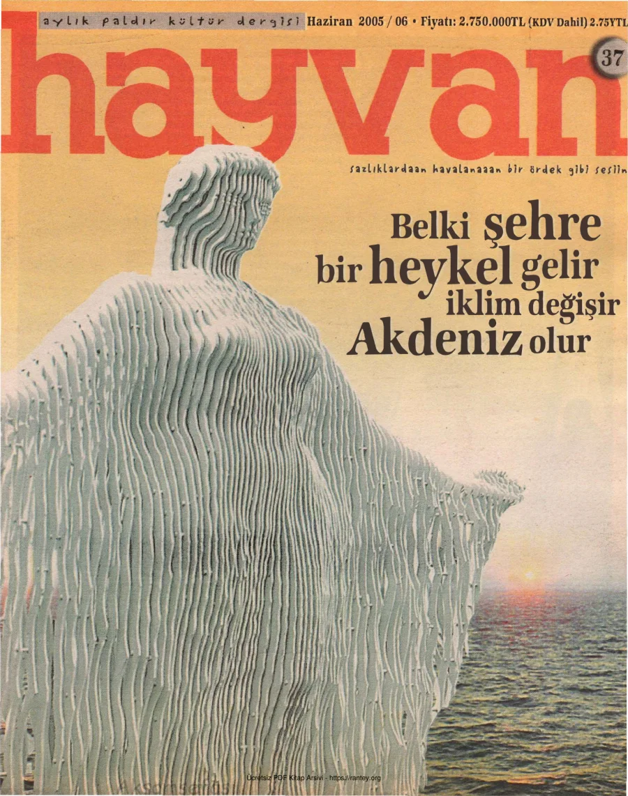 Hayvan Sayı 37 Haziran 2005 kapak görseli