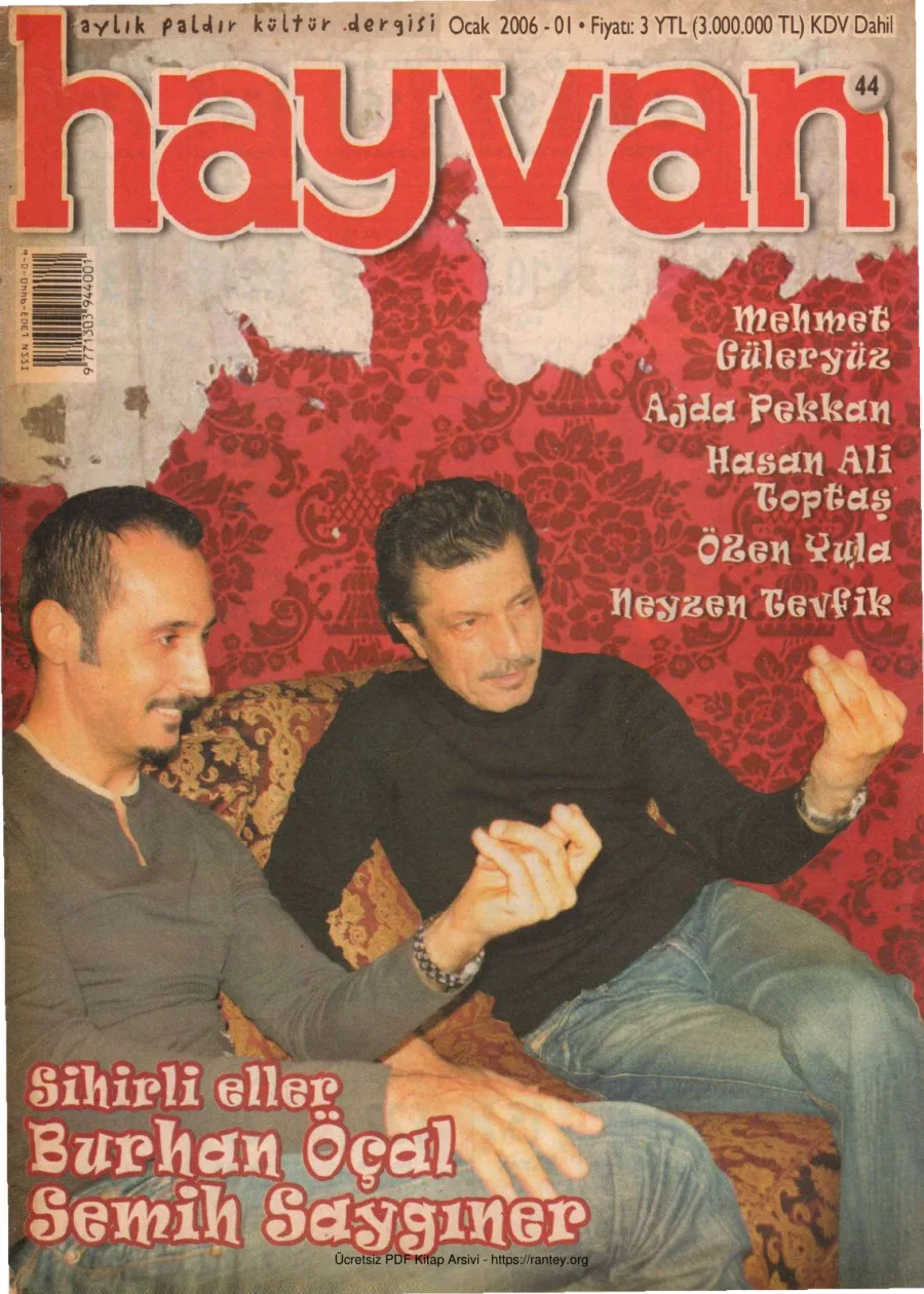 Hayvan Sayı 44 Ocak 2006 kapak görseli