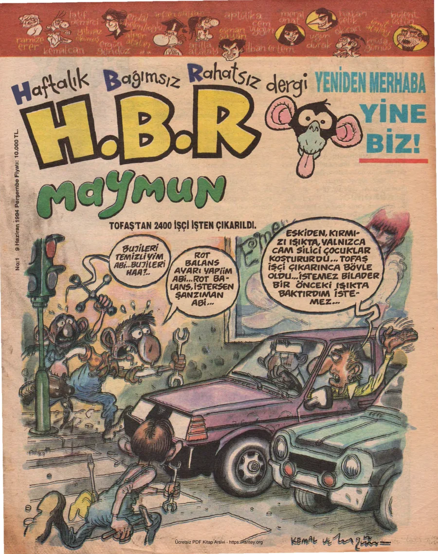 HBR Maymun Sayı 001 kapak görseli