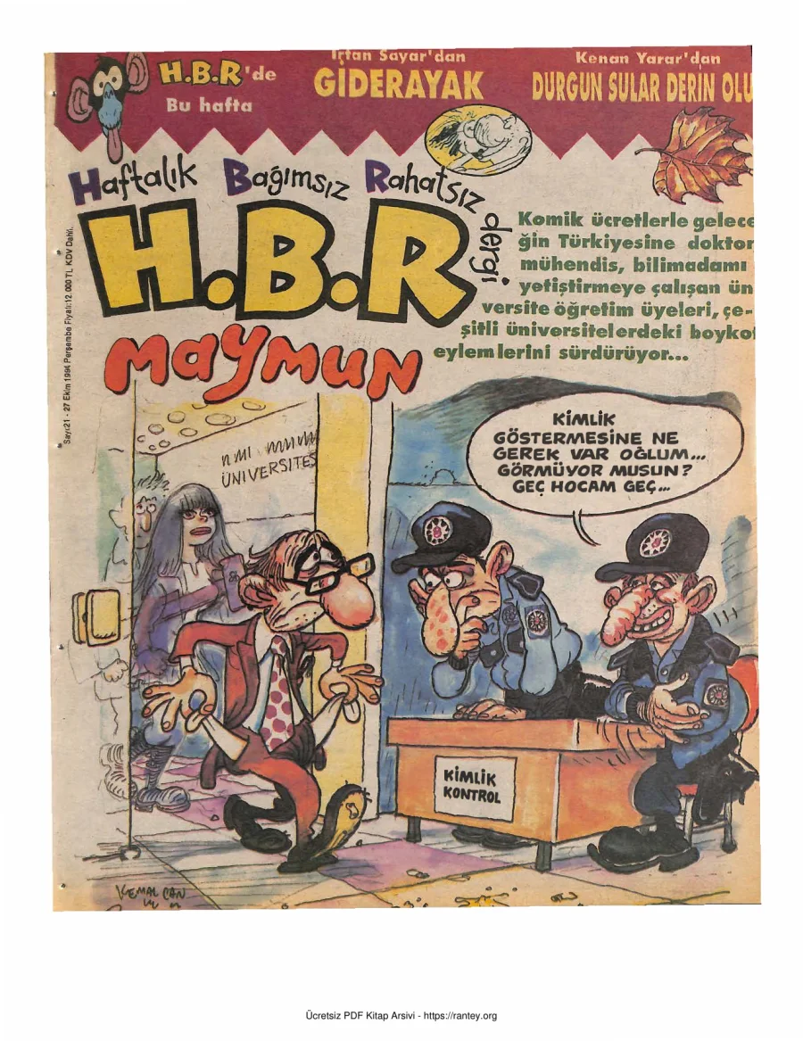HBR Maymun Sayı 021 kapak görseli