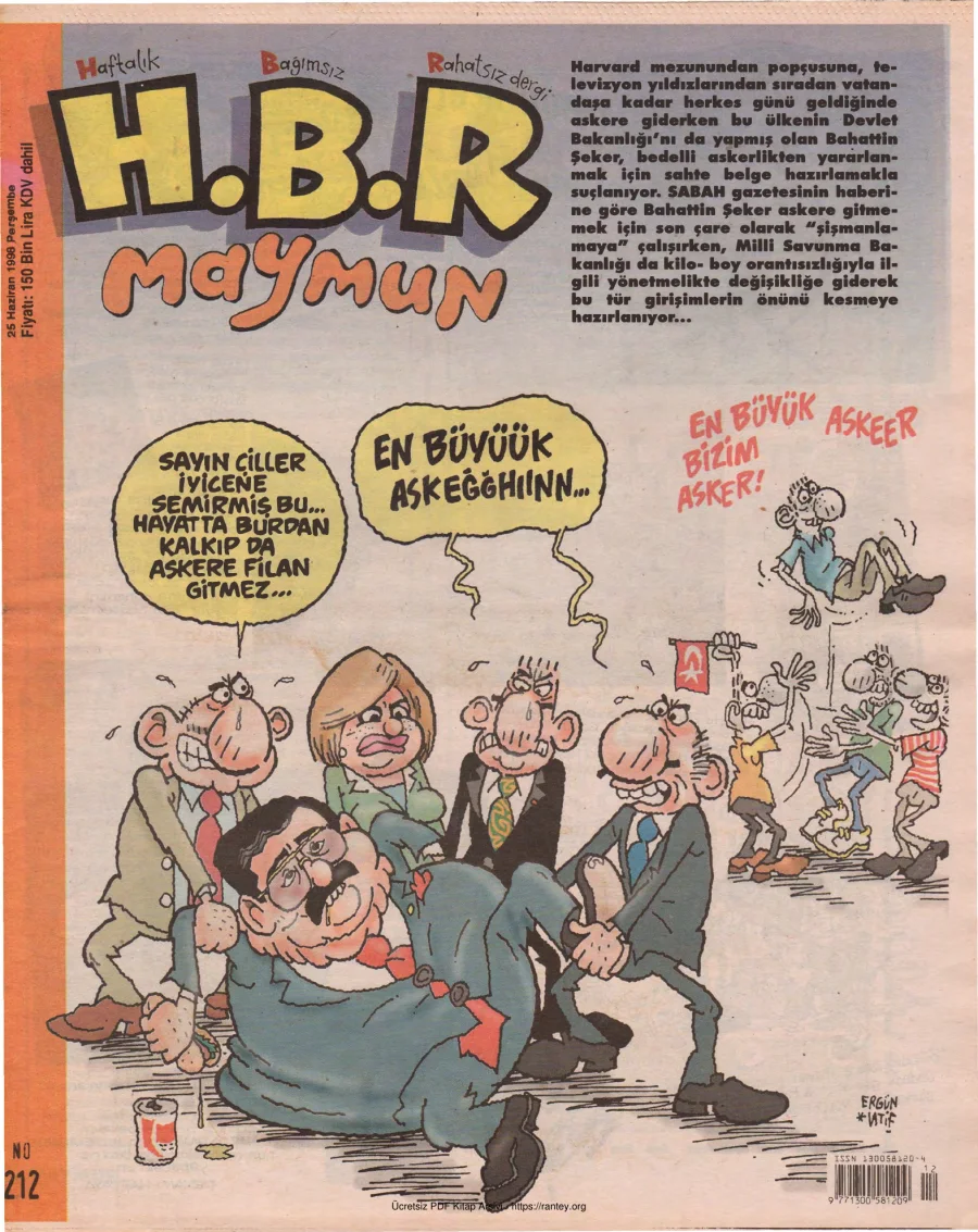 HBR Maymun Sayı 212 kapak görseli