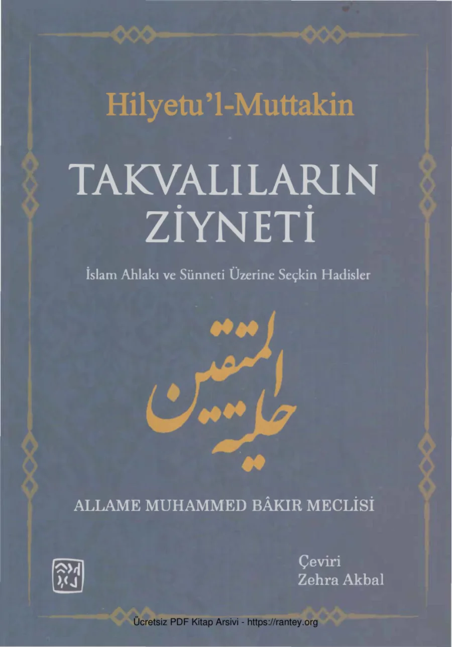 Hilyetuı Muttakin Takvalıların Ziyneti Kutlu Yayınları kapak görseli