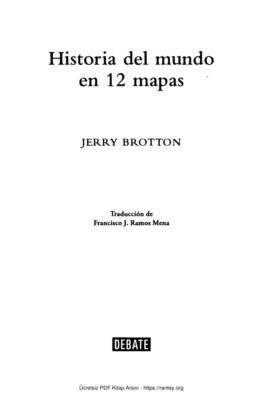 Historia del mundo en 12 mapas kapak görseli