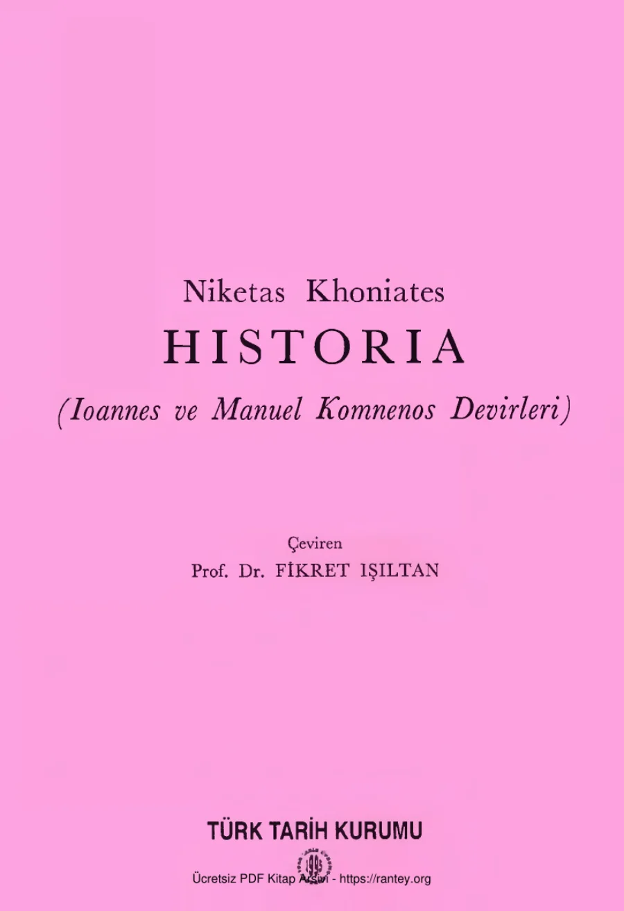 Historia: Ioannes ve Manuel Komnenos Devirleri kapak görseli