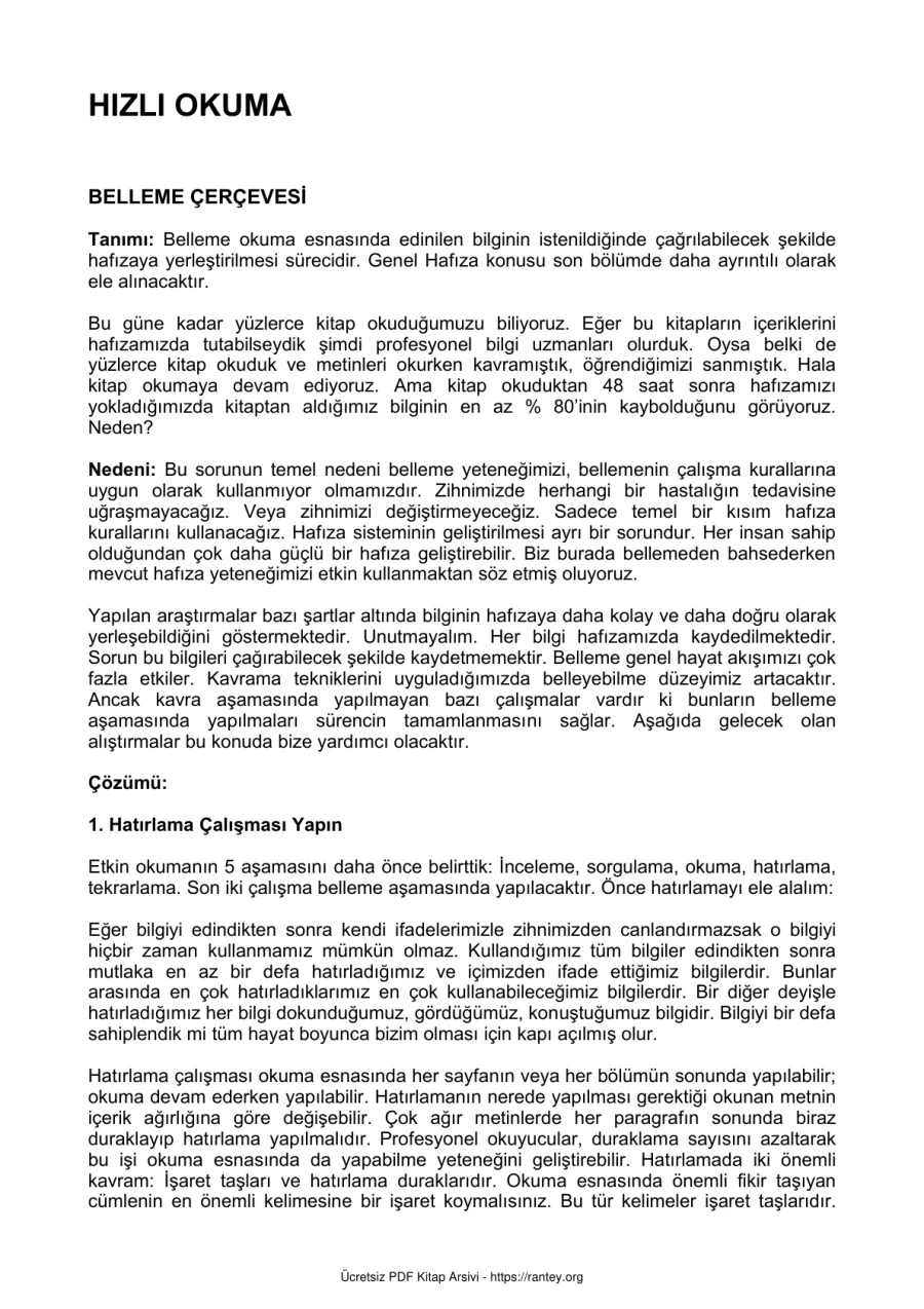 Hizli Okuma kapak görseli