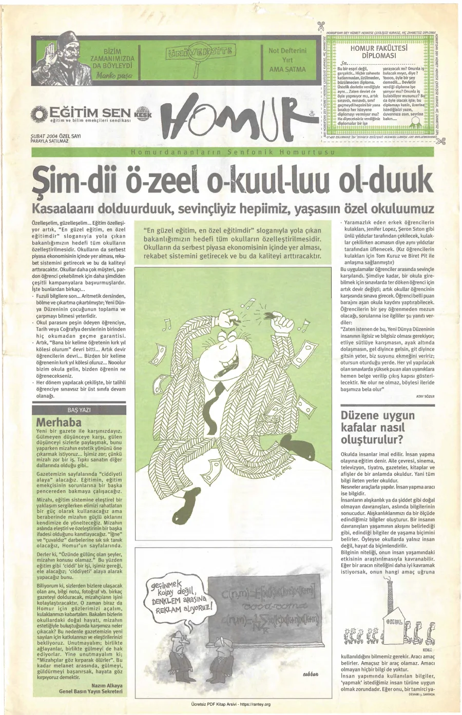 Homur 50 eğitim sen kapak görseli