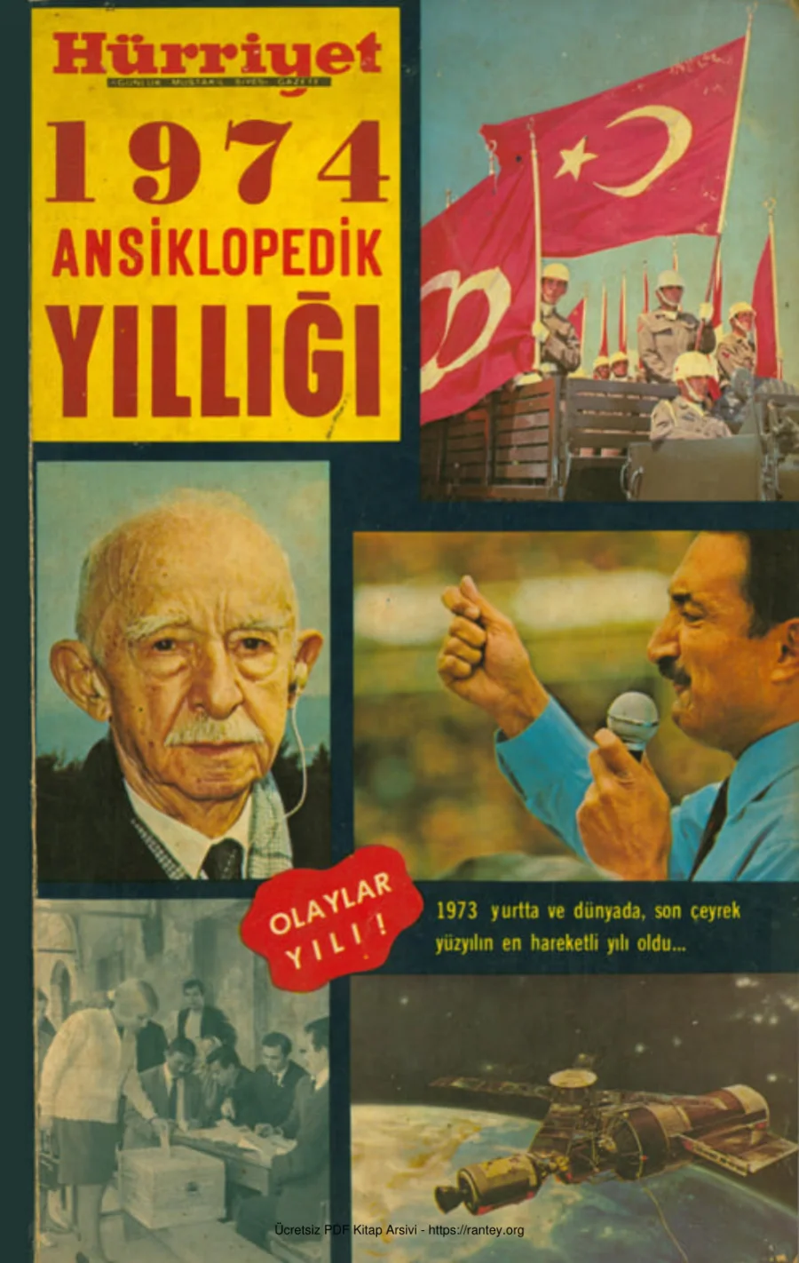 Hürriyet Gazetesi Hürriyet 1974 Ansiklopedik Yıllığı kapak görseli