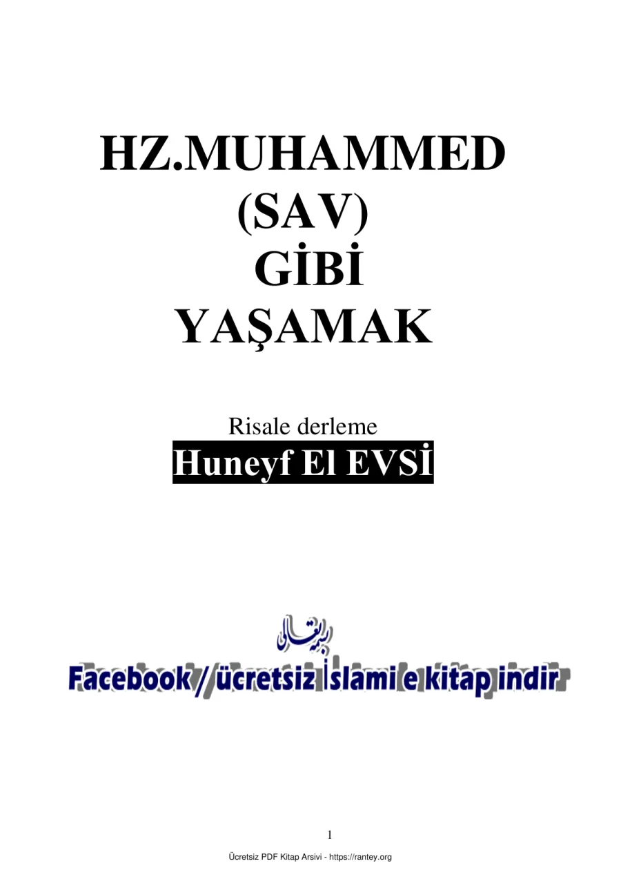 HZ MUHAMMED SAV GİBİ YAŞAMAK Ebu Abdulmumin Tekin Mıhçı kapak görseli