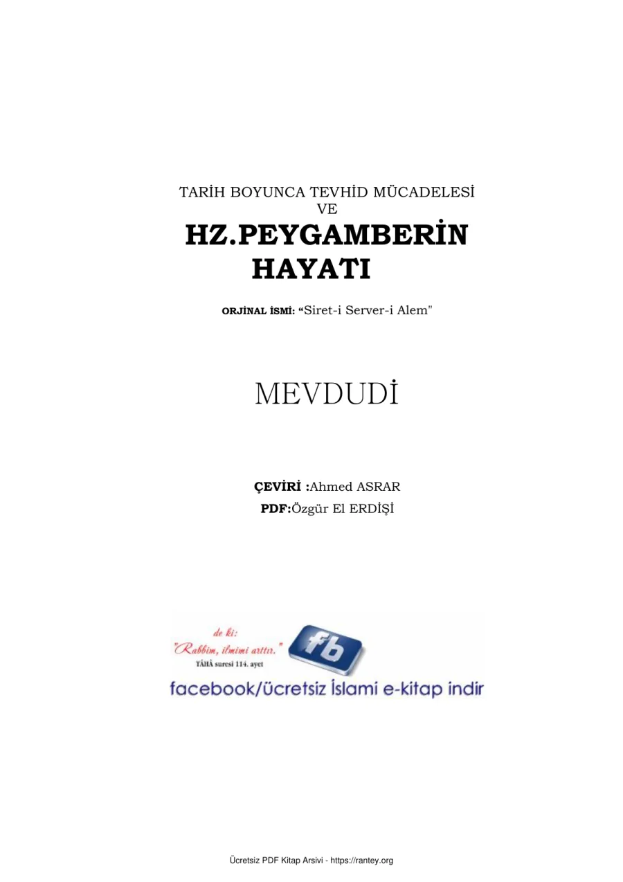 HZPEYGAMBERİN HAYATI MEVDUDİ Ebu Abdulmumin Tekin Mıhçı kapak görseli