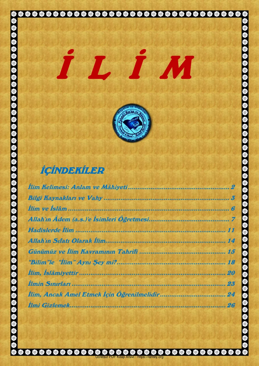İ L İ M KAVRAMI Ebu Abdulmumin Tekin Mıhçı kapak görseli
