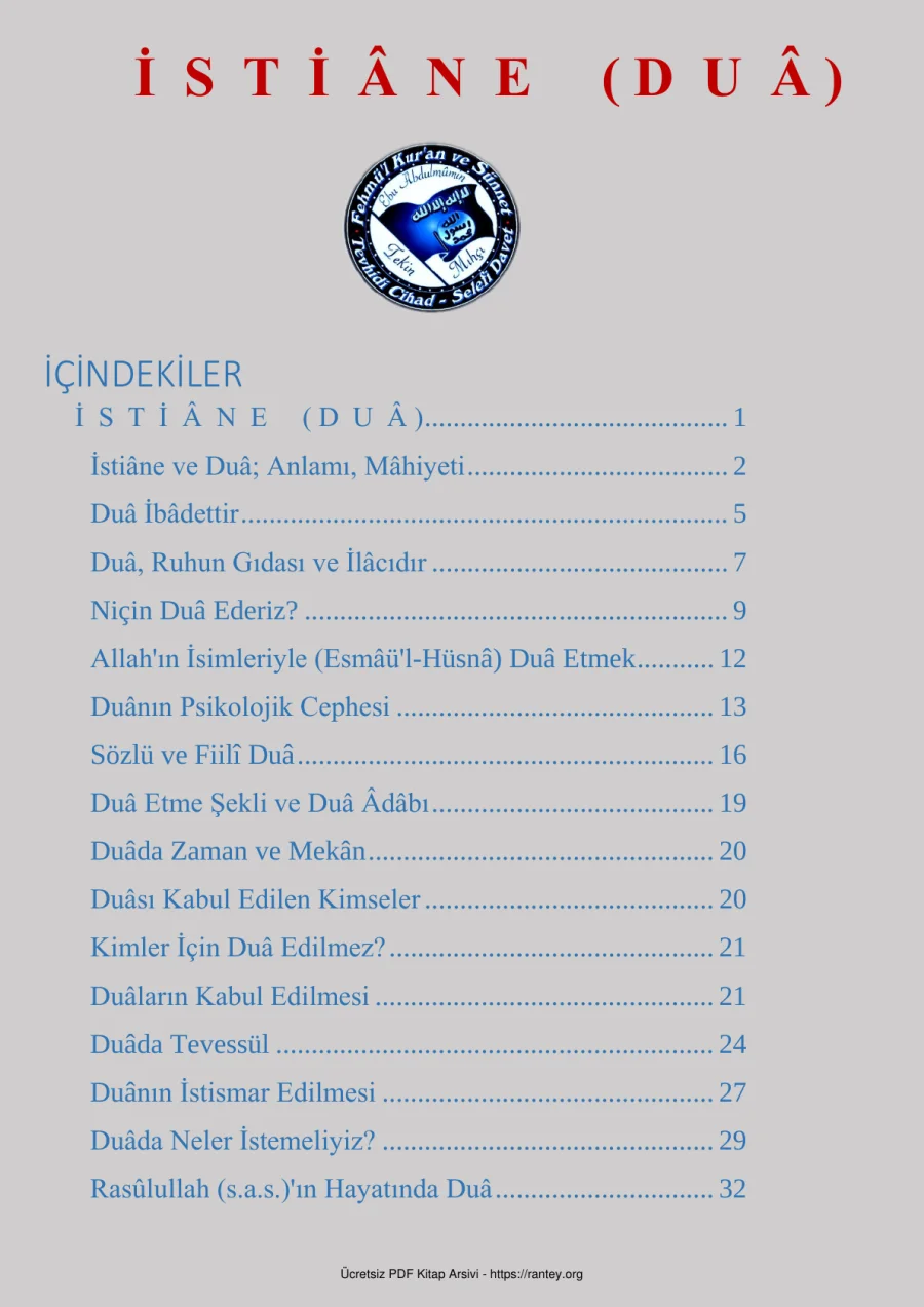 İ S T İ N E DU KAVRAMI Ebu Abdulmumin Tekin Mıhçı kapak görseli