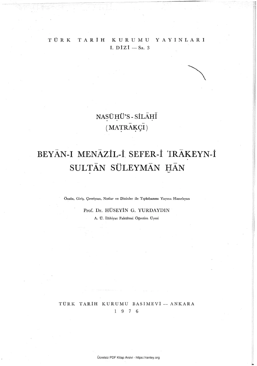 i Sefer i Irakeyn Matrakçı Nasuh kapak görseli
