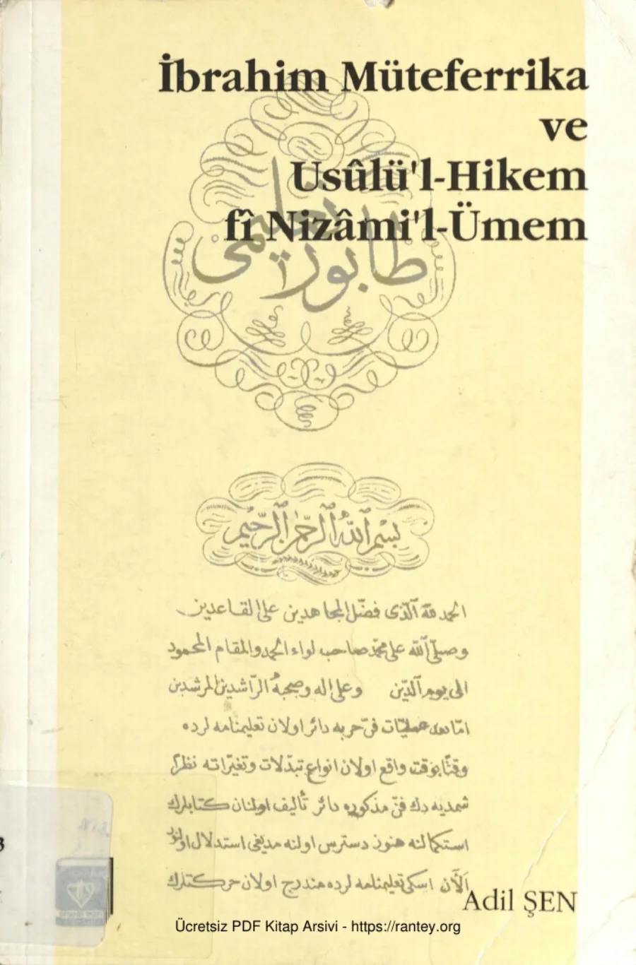 İbrahim Müteferrika ve Usulül Hikem fi Nizamil Ümem kapak görseli