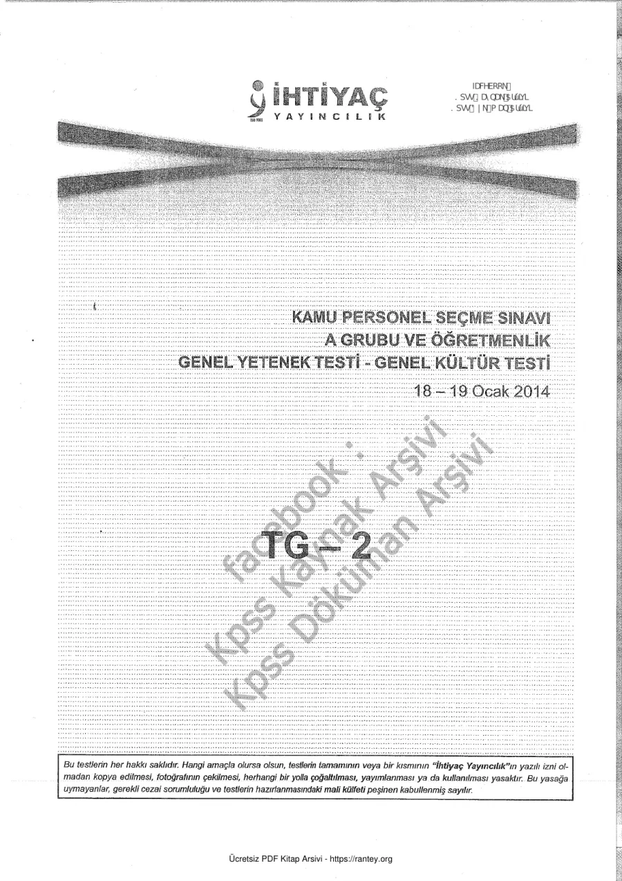 İhtiyac 2014 TG 2 GyGk kapak görseli