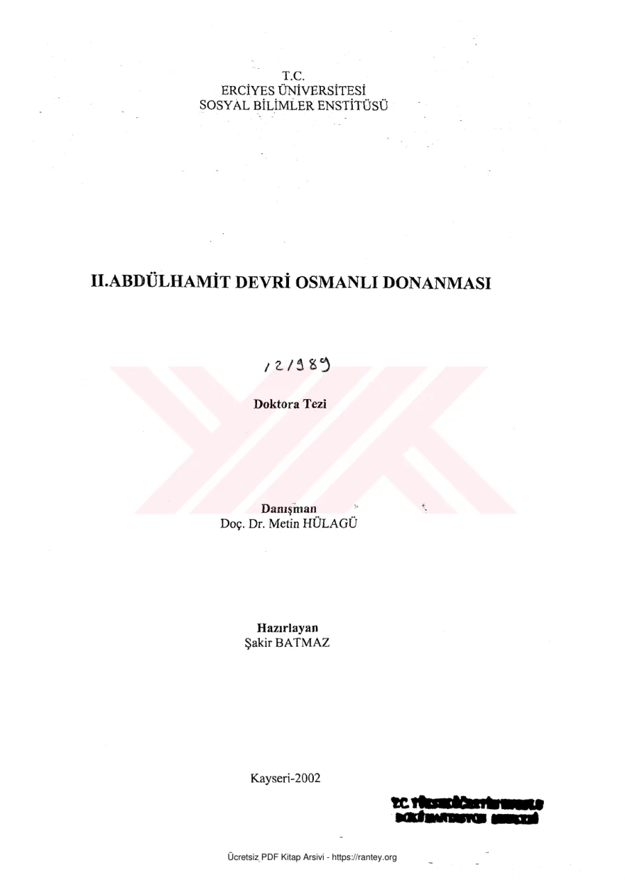 IIAbdülhamit Devri Osmanlı Donanması Şakir Yılmaz kapak görseli