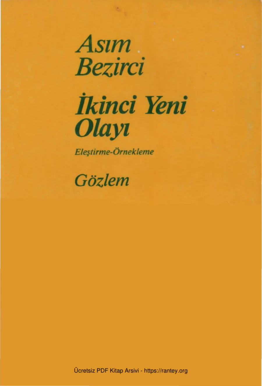 İkinci Yeni Olayı kapak görseli