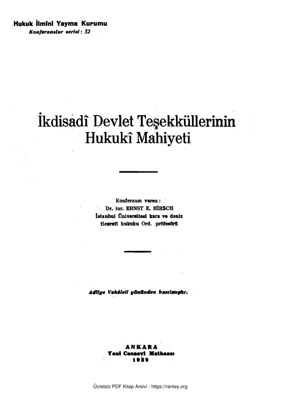 İktisadi Devlet Teşekküllerinin Hukuki Mahiyeti kapak görseli