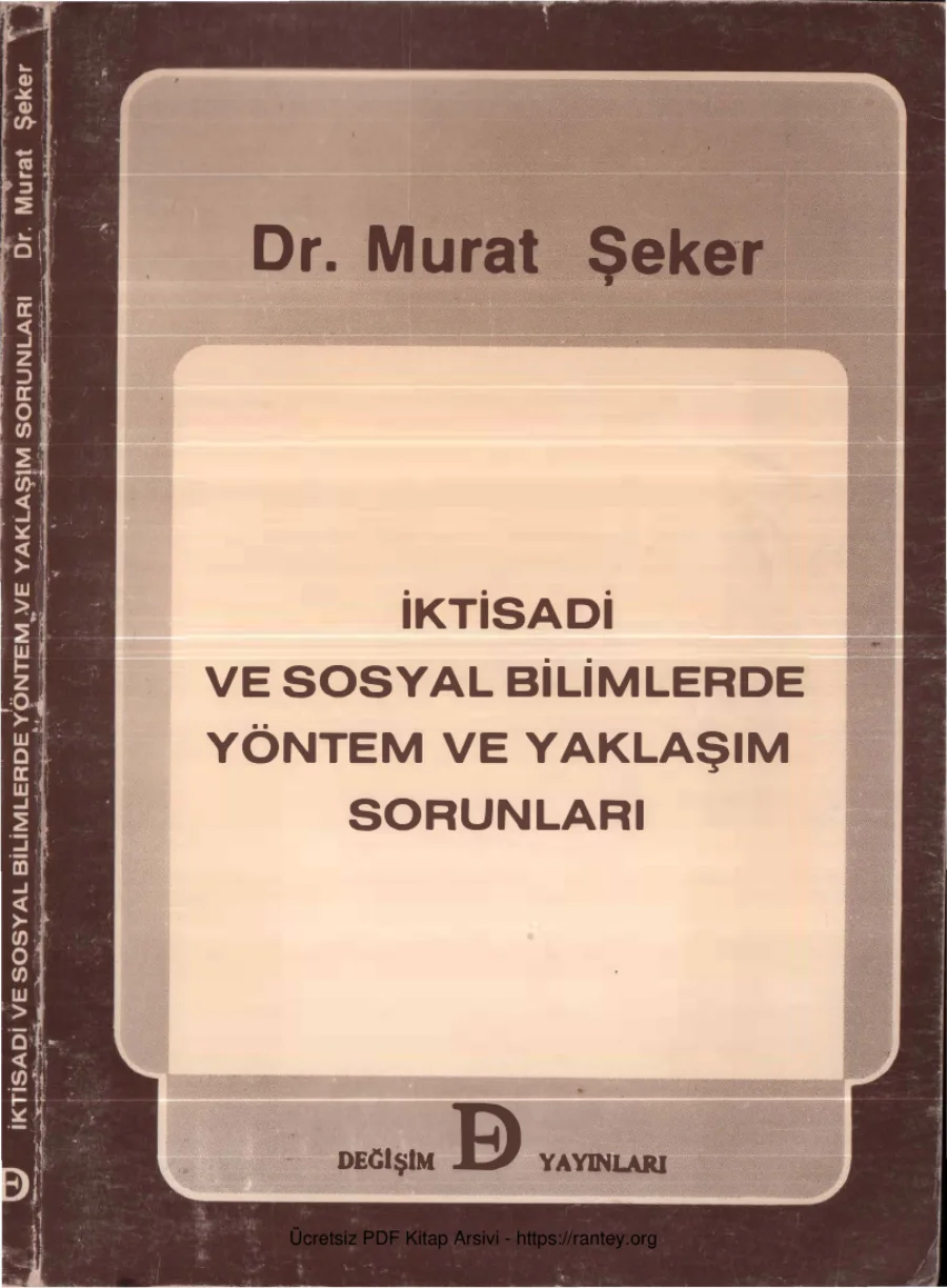 İktisadi ve Sosyal Bilimlerde Yöntem ve Yaklaşım Sorunları kapak görseli