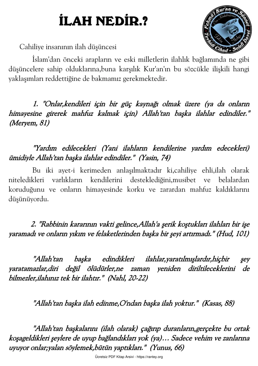 İLAH NEDİR Mevdudi Ebu Abdulmumin Tekin Mıhçı kapak görseli