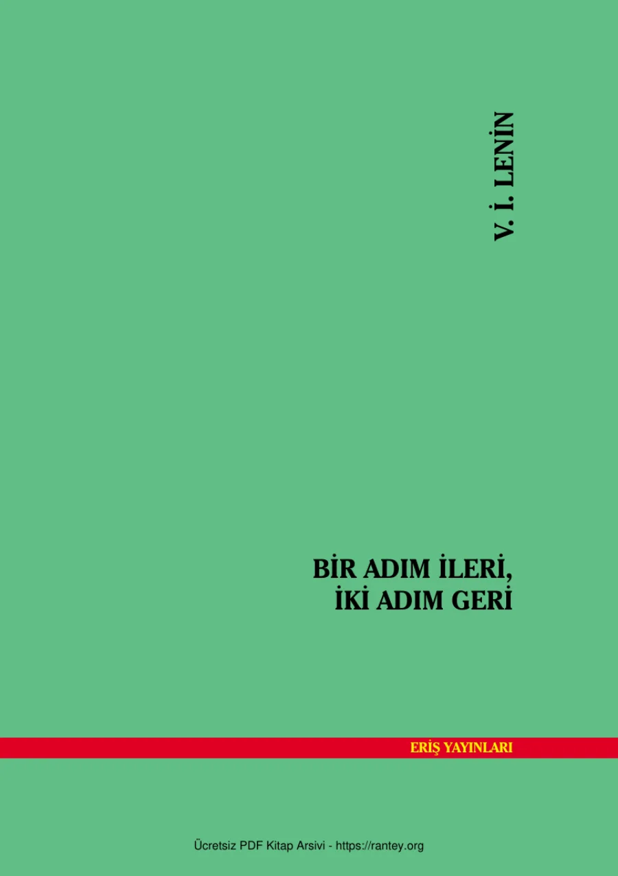 İleri İki Adım Geri LENİN kapak görseli