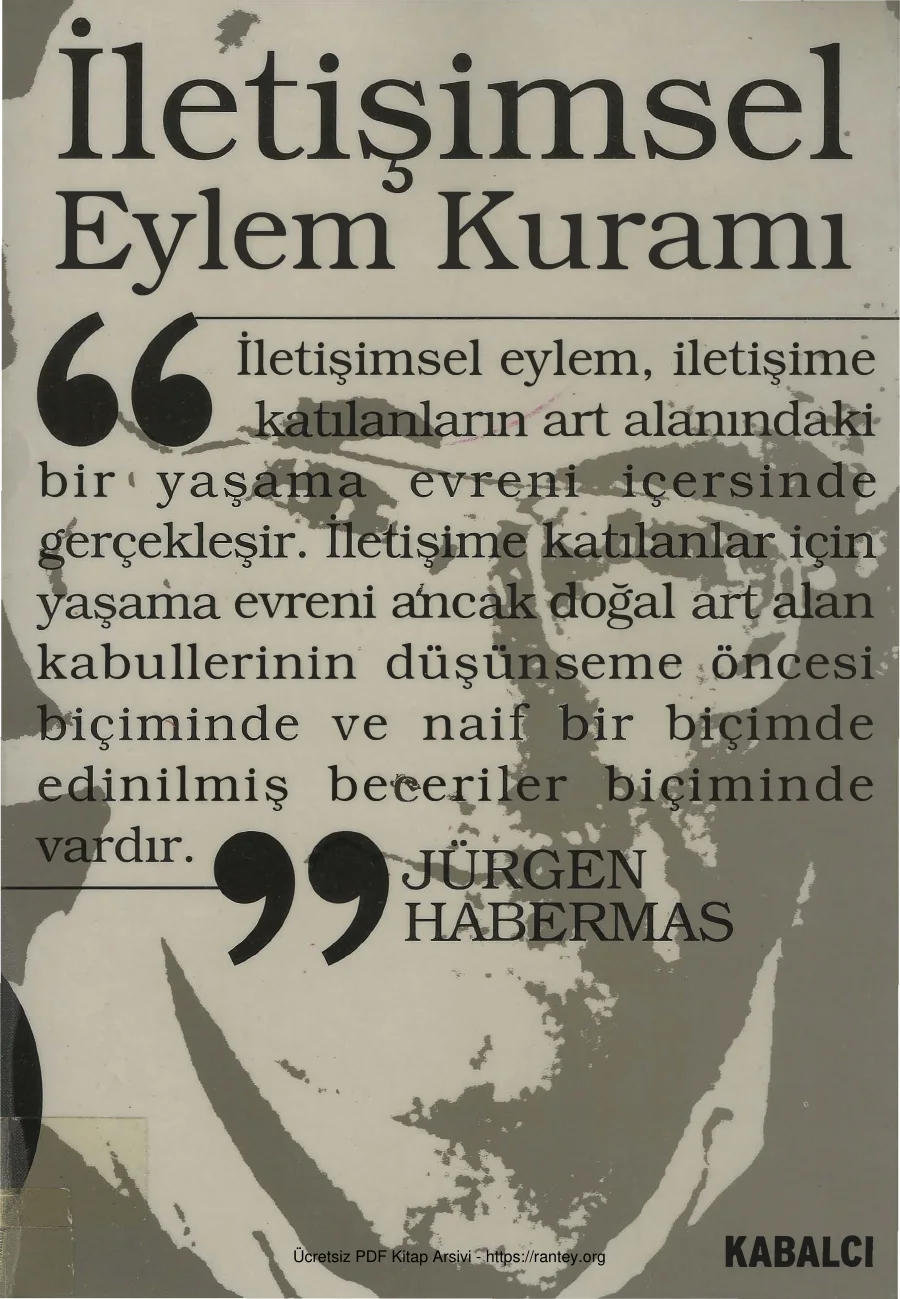 İletişimsel Eylem Kuramı Cilt I kapak görseli