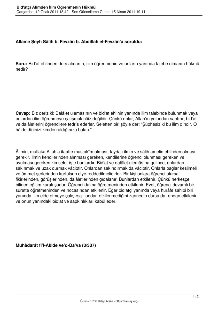 ilim Ogrenmenin Hukmu Ebu Abdulmumin Tekin Mıhçı kapak görseli