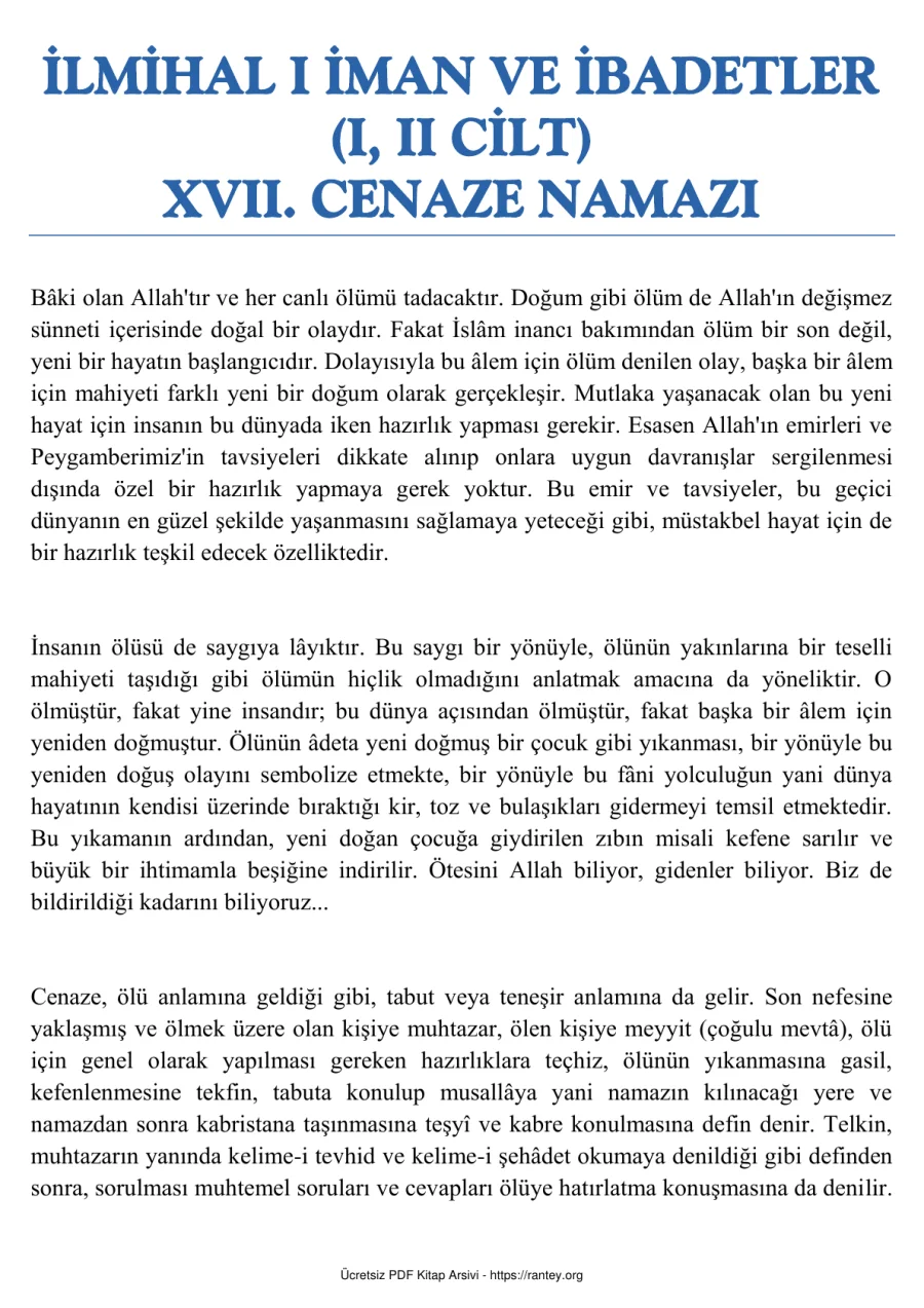 İLMİHAL I İMAN VE İBADETLER Ebu Abdulmumin Tekin Mıhçı kapak görseli
