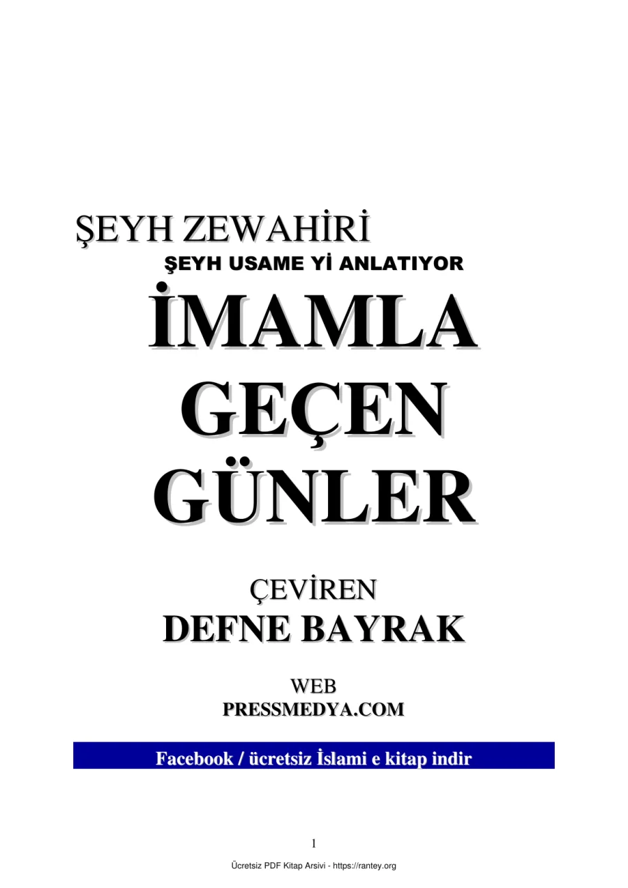 İMAMLA GEÇEN GÜNLER Ebu Abdulmumin Tekin Mıhçı kapak görseli