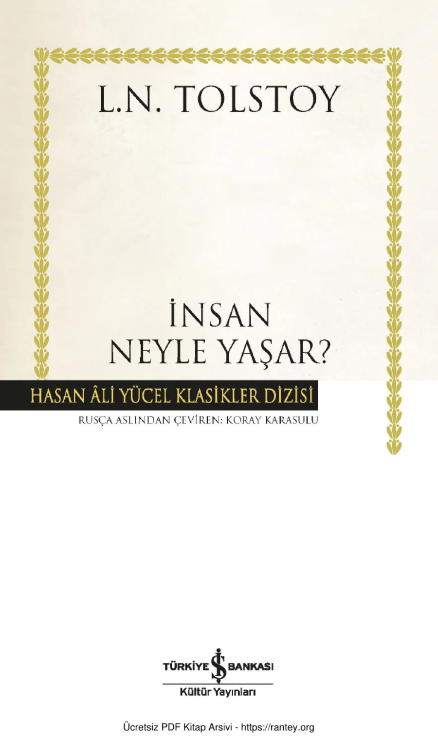 İnsan Neyle Yaşar kapak görseli