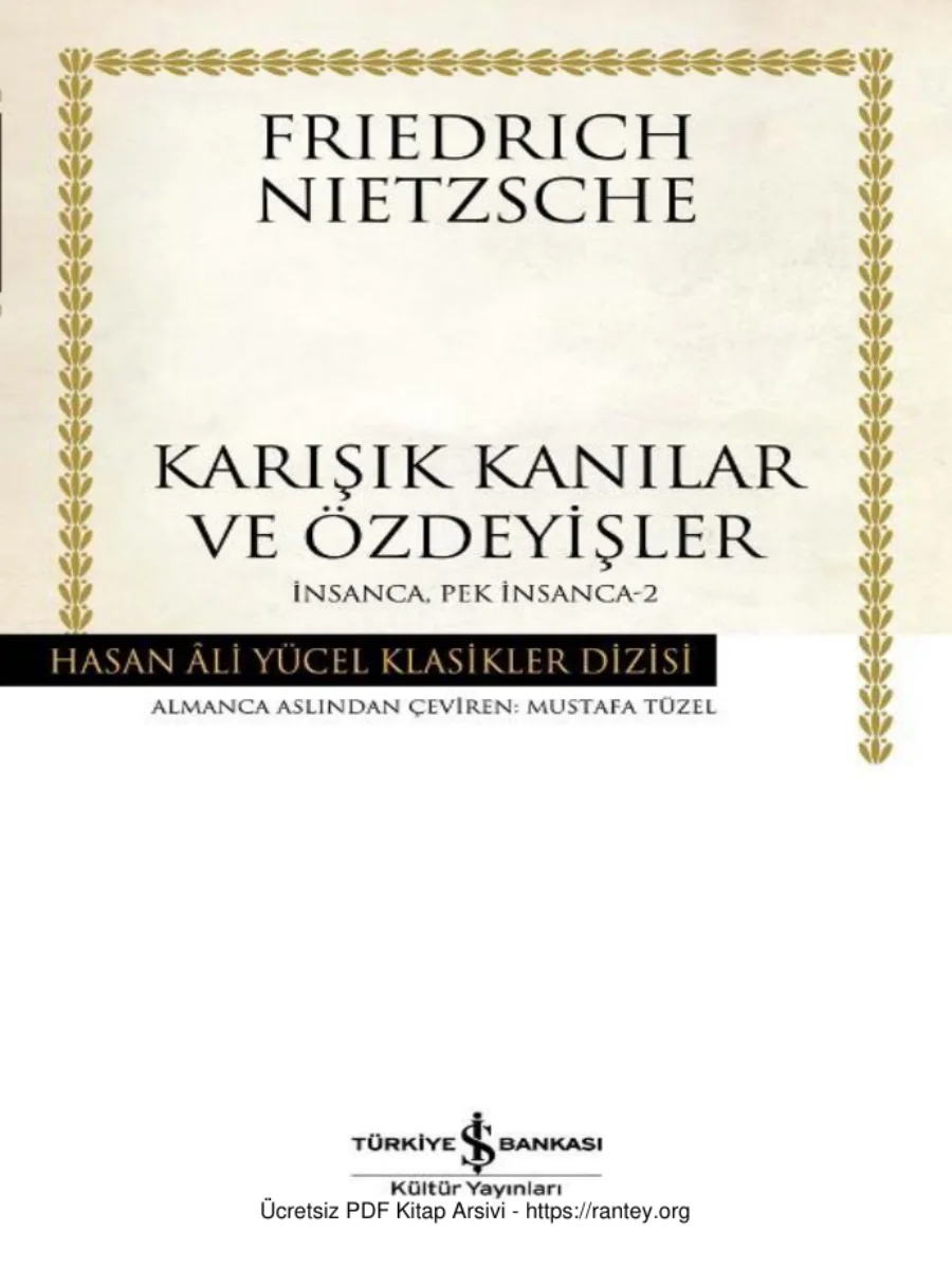 İnsanca 2 Friedrich Wilhelm Nietzsche kapak görseli