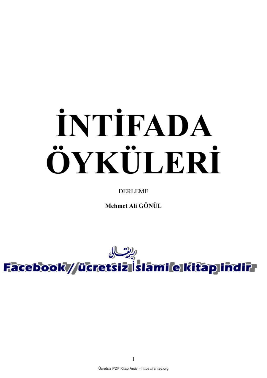 İNTİFADA ÖYKÜLERİ Ebu Abdulmumin Tekin Mıhçı kapak görseli