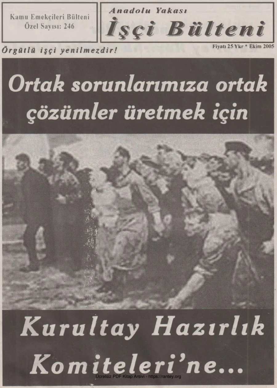 İşçi Bülteni Kamu Emekçileri Bülteni Özel Sayı 246 Ekim 2005 kapak görseli