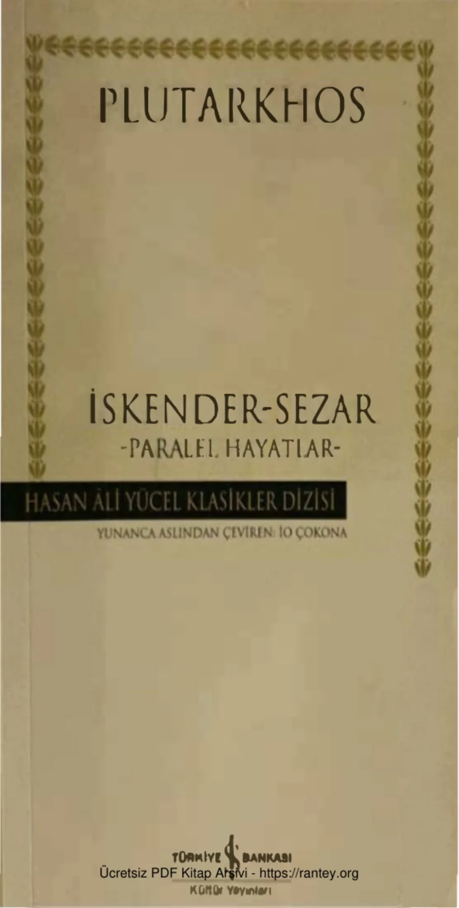 İskender Sezar Paralel Hayatlar kapak görseli