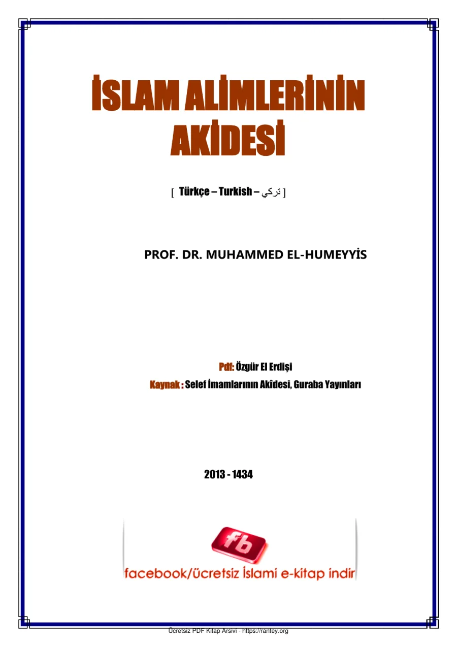 İSLAM ALİMLERİNİN AKİDESİ Ebu Abdulmumin Tekin Mıhçı kapak görseli