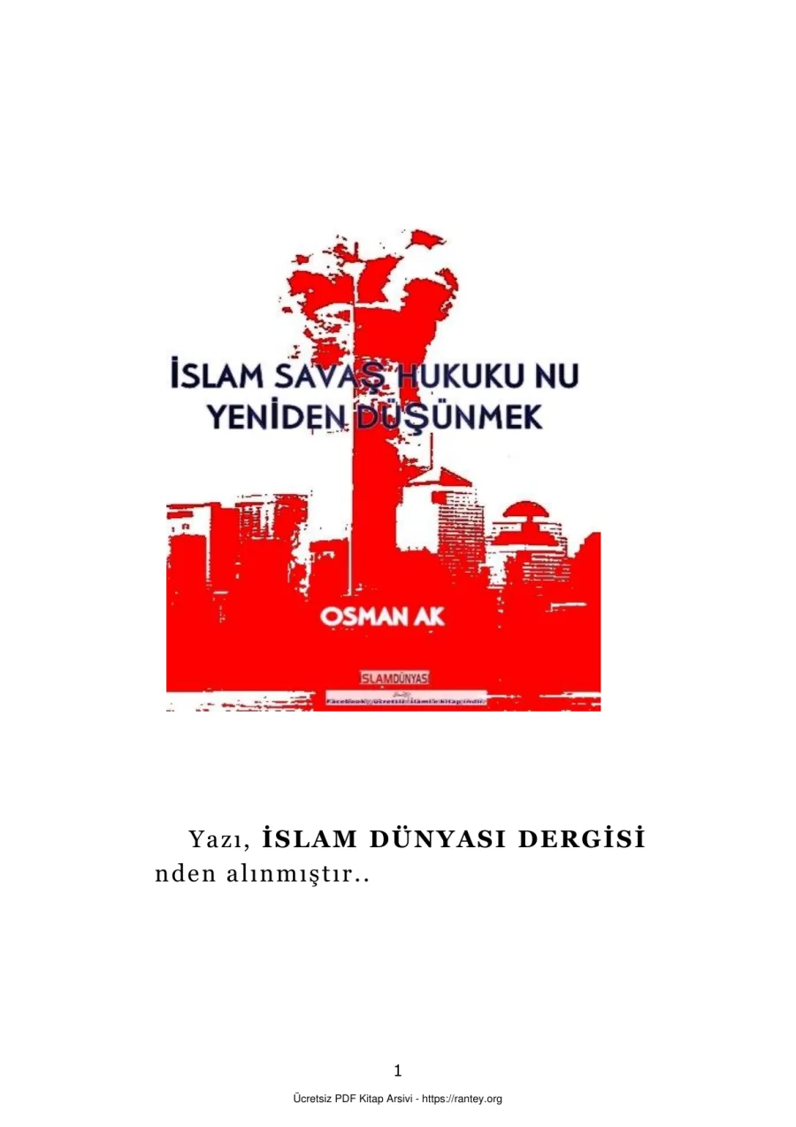 İSLAM SAVAŞ HUKUKUNU YENİDEN DÜŞÜNMEK Ebu Abdulmumin Tekin Mıhçı kapak görseli