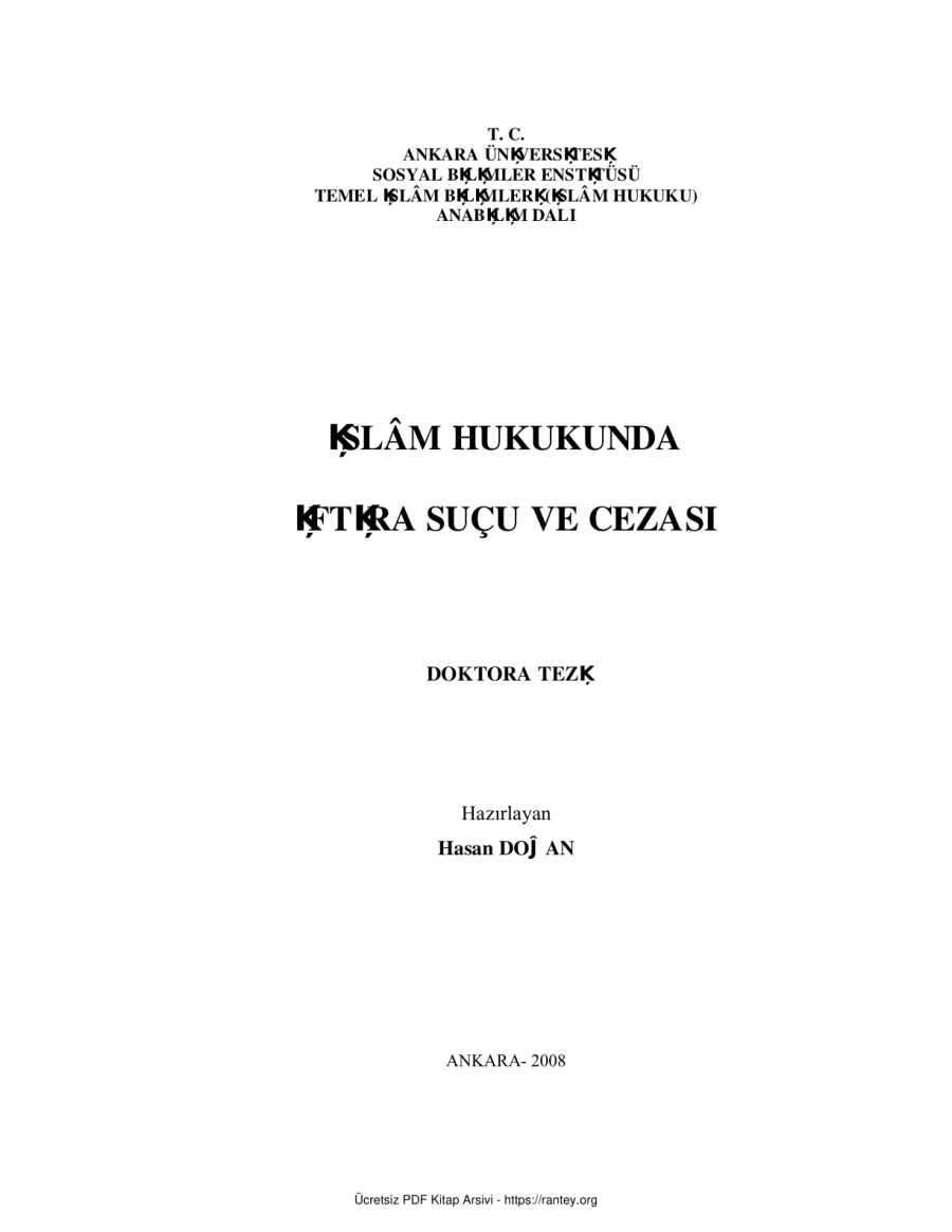 İSLM HUKUKUNDA Dr TEZİ Ebu Abdulmumin Tekin Mıhçı kapak görseli