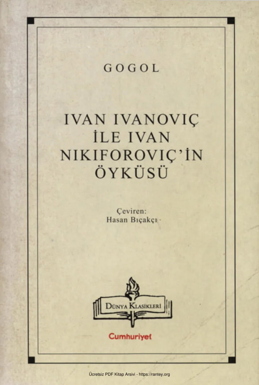 İvan İvanoviç ile İvan Nikiforoviçin Öyküsü kapak görseli