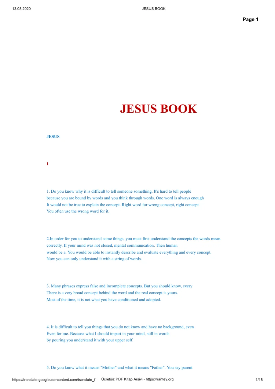 JESUS BOOK kapak görseli