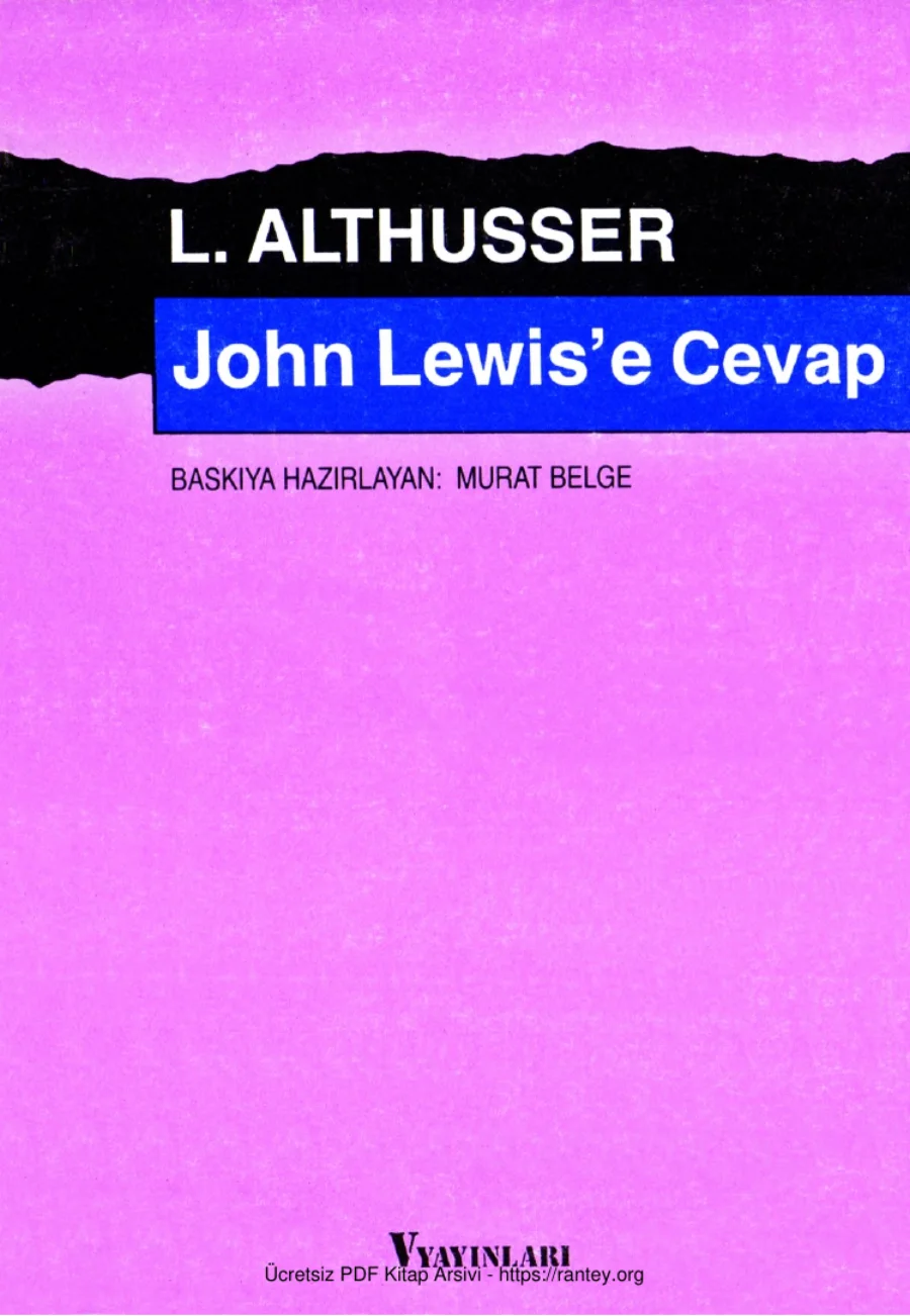 John Lewise Cevap kapak görseli