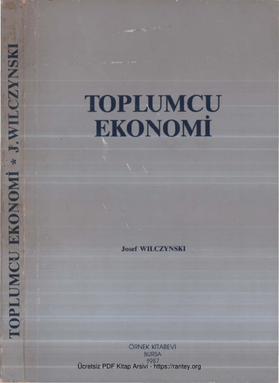 Josef Wilczynski Toplumcu Ekonomi Örnek Kitabevi kapak görseli