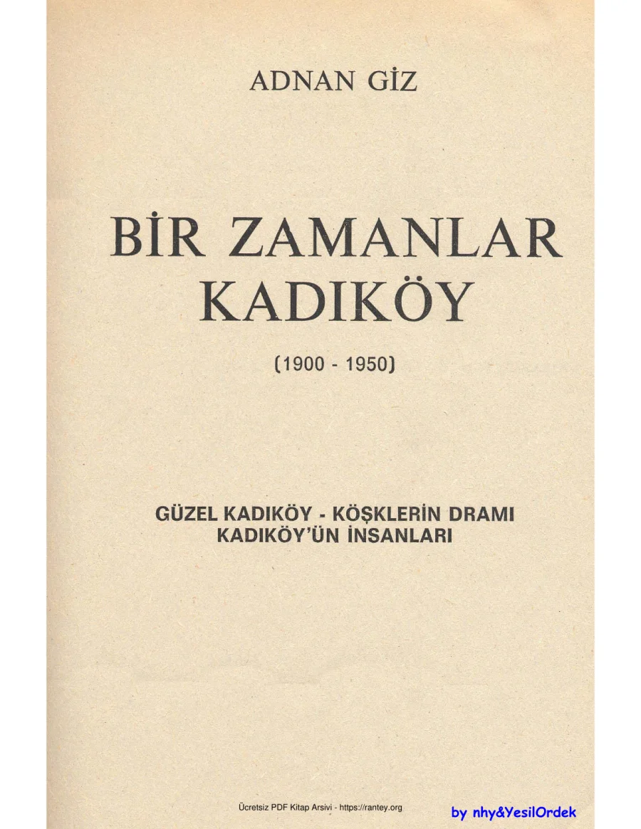 Kadikoy 1900 1950 Adnan Giz kapak görseli