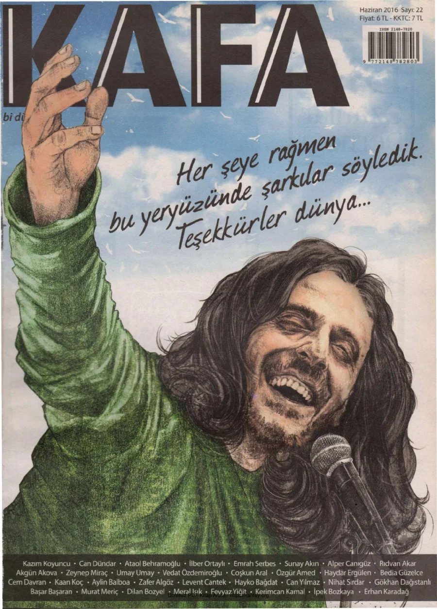 Kafa Bi Dünya Sayı 22 Kazım Koyuncu kapak görseli