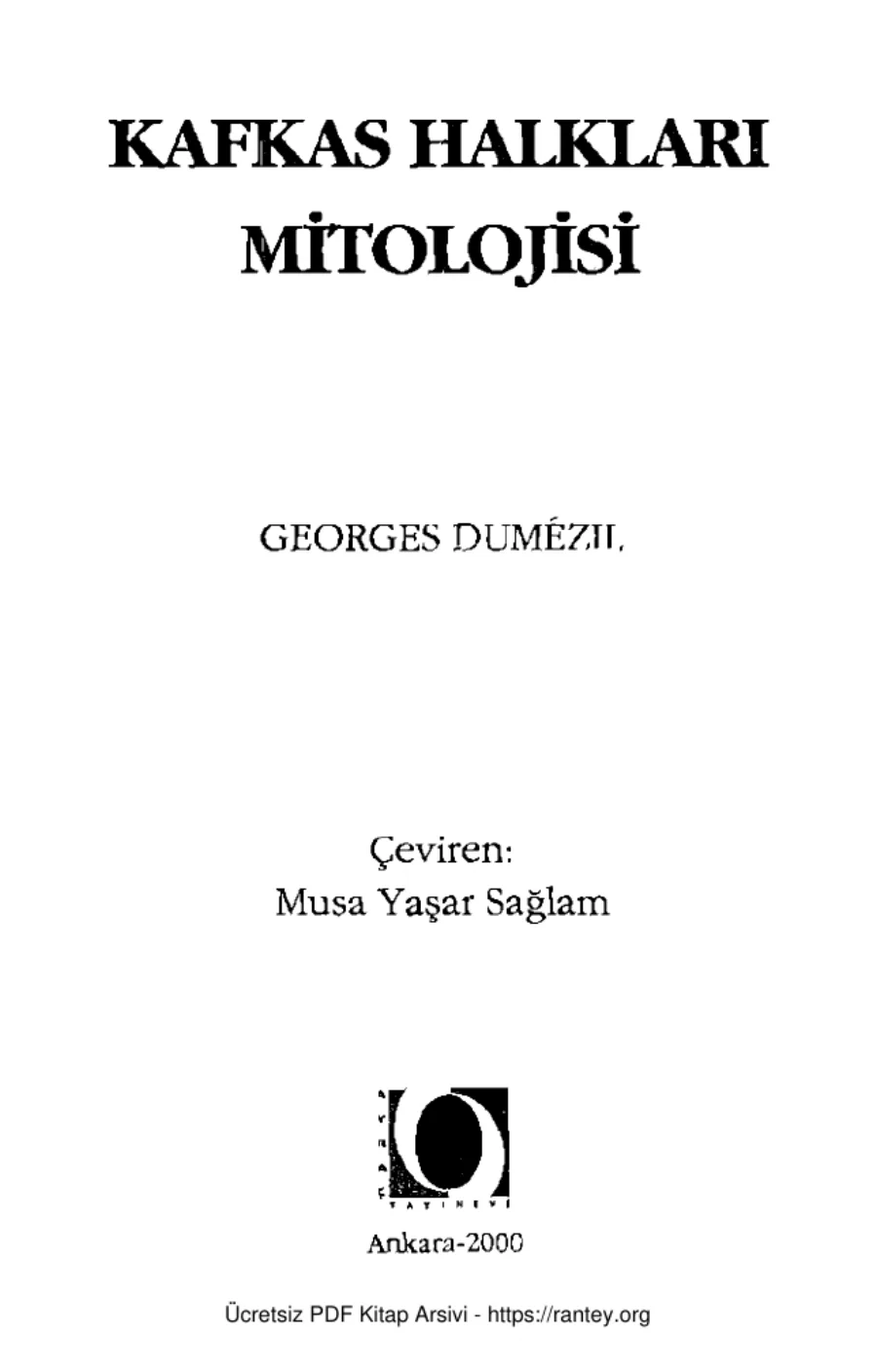 Kafkas Halkları Mitolojisi Ayraç kapak görseli