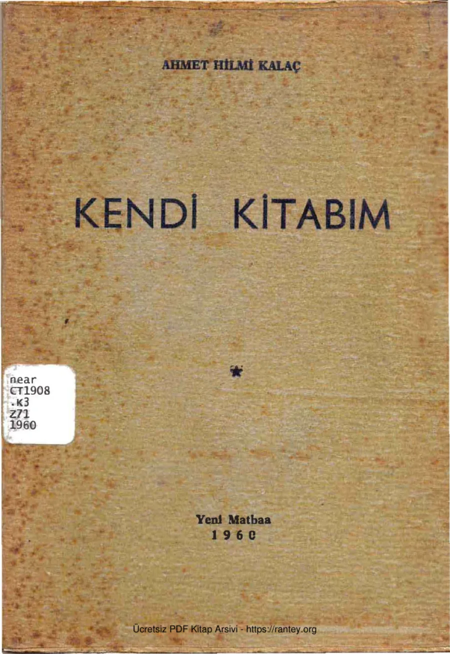 Kalaç Kendi Kitabım kapak görseli