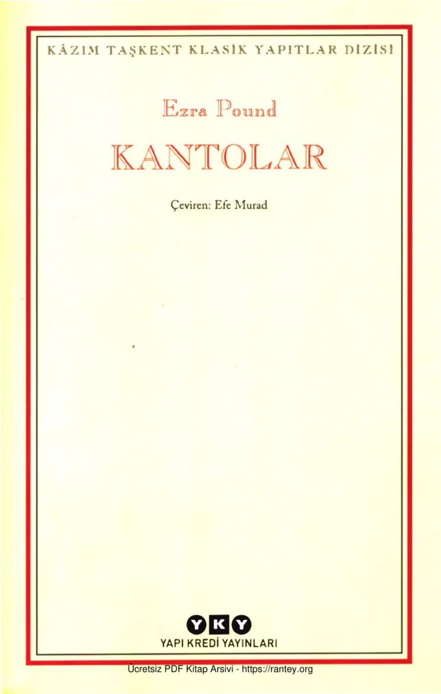 Kantolar kapak görseli
